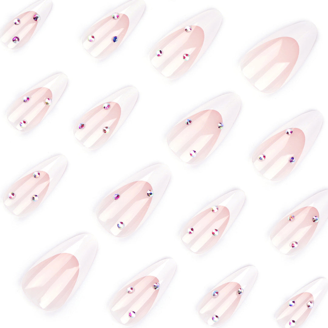 Artistic stiletto nails with elegant glitter design Kalsten