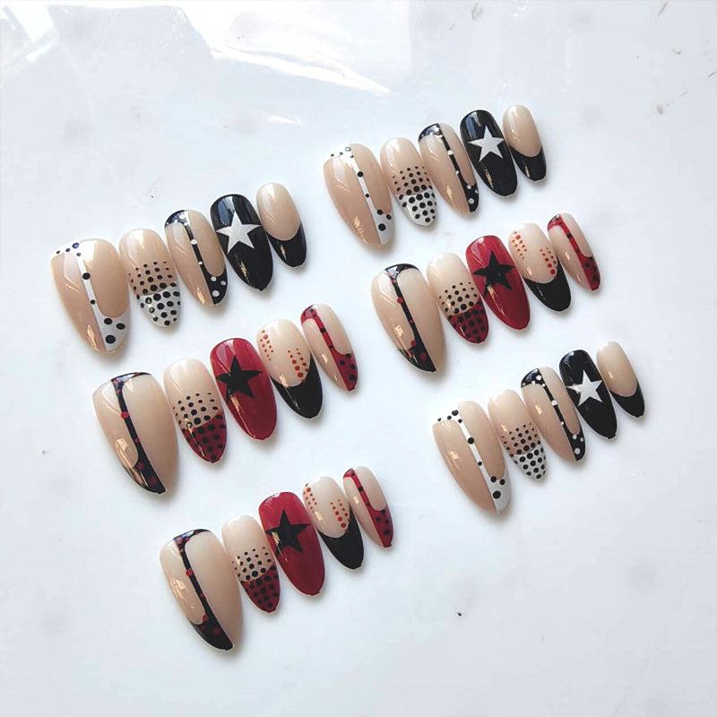 Artificial nails with modern star design Kalsten