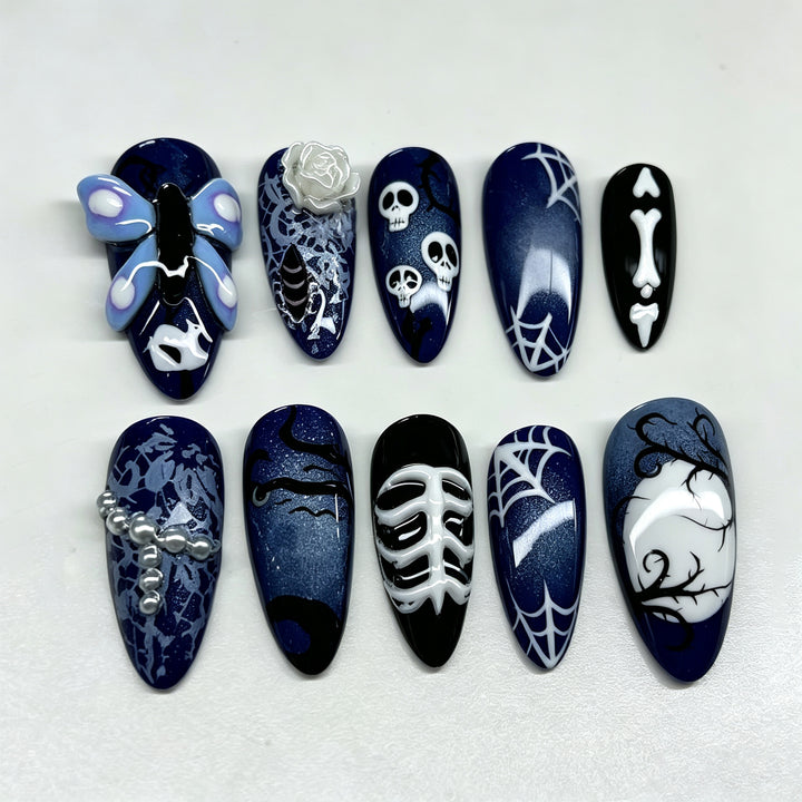 Gothic Themed Press-On Nails