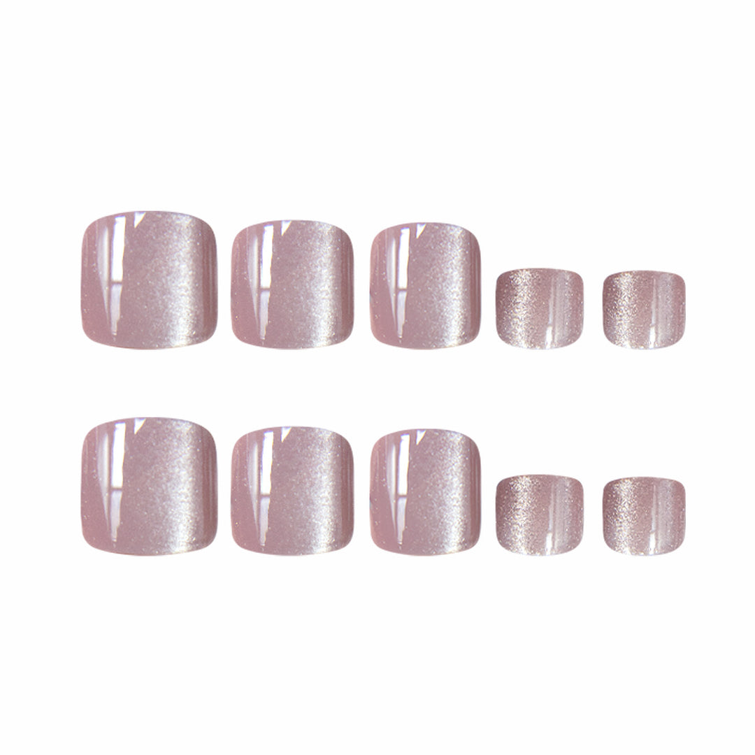 Elegant Glittered Pedicure Nail Art Kalsten