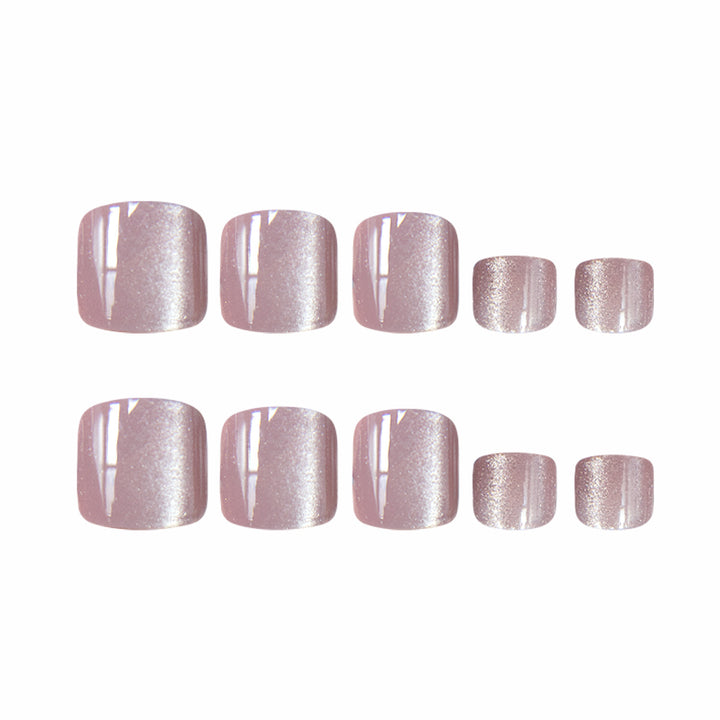 Elegant Glittered Pedicure Nail Art Kalsten