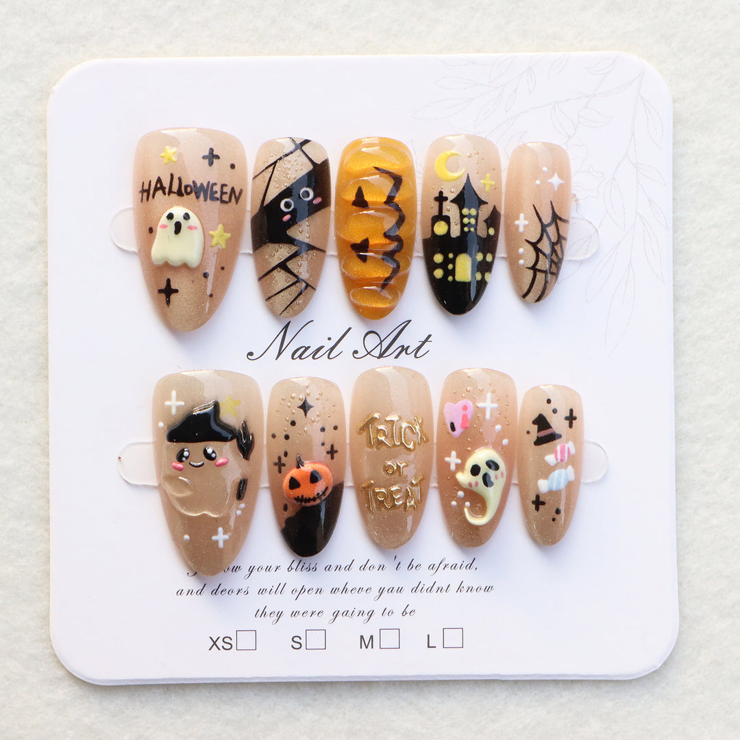 Halloween-Themed Press-On Nail Set Kalsten