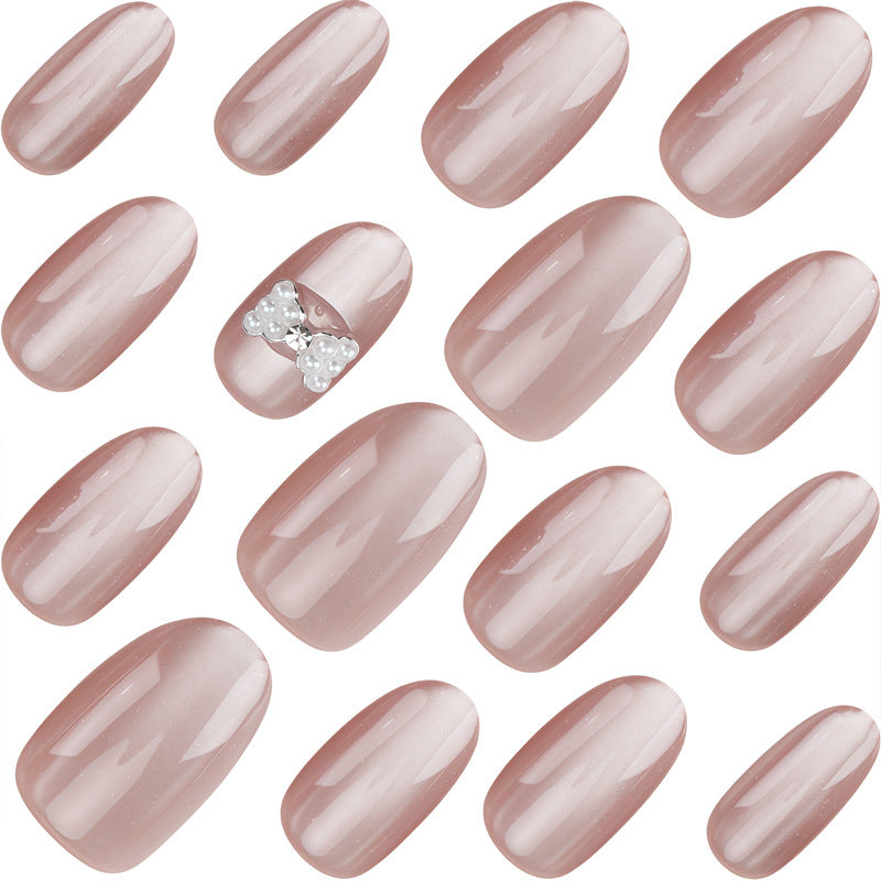Elegant Press-On Nail Set with Gemstone Accents Kalsten