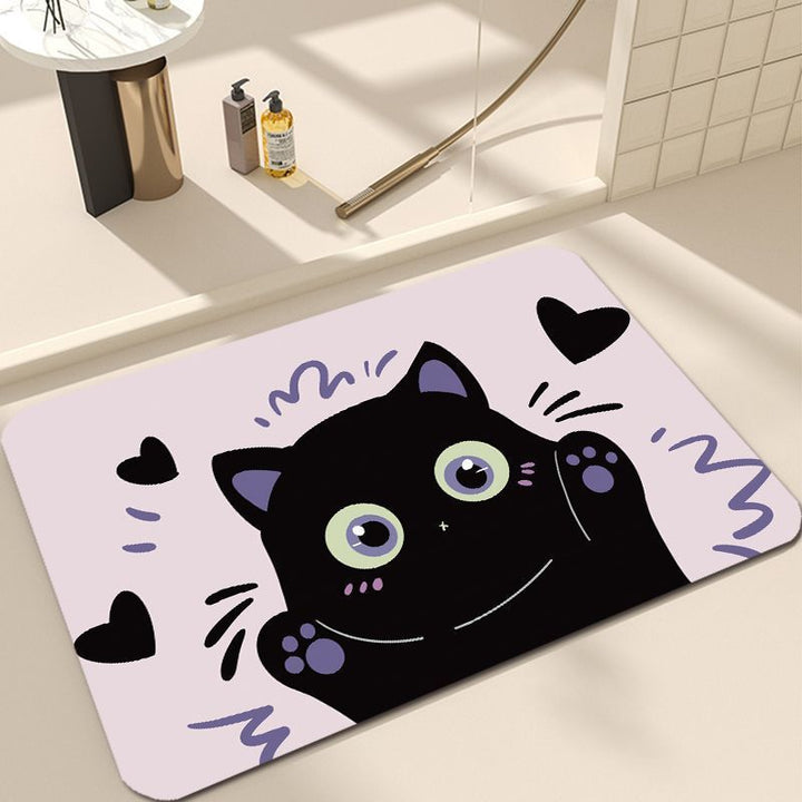 Cute Cat Design Bath Mat Kalsten