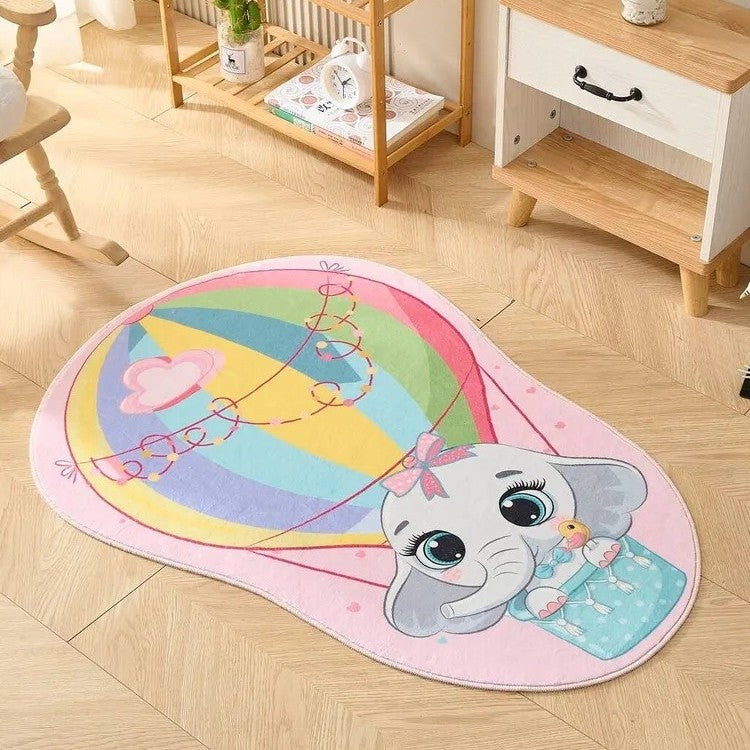 Playful Animal-Themed Round Area Rug