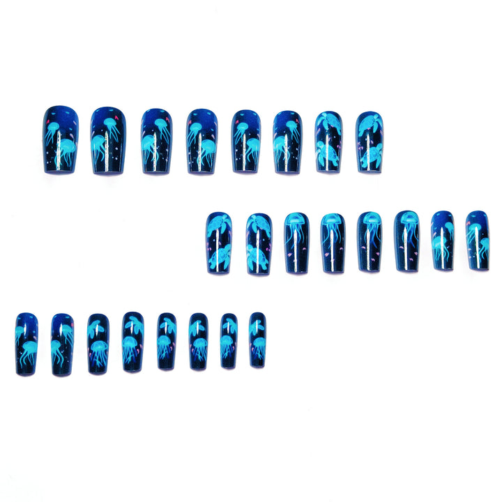 Artificial nails with luminous underwater motif Kalsten