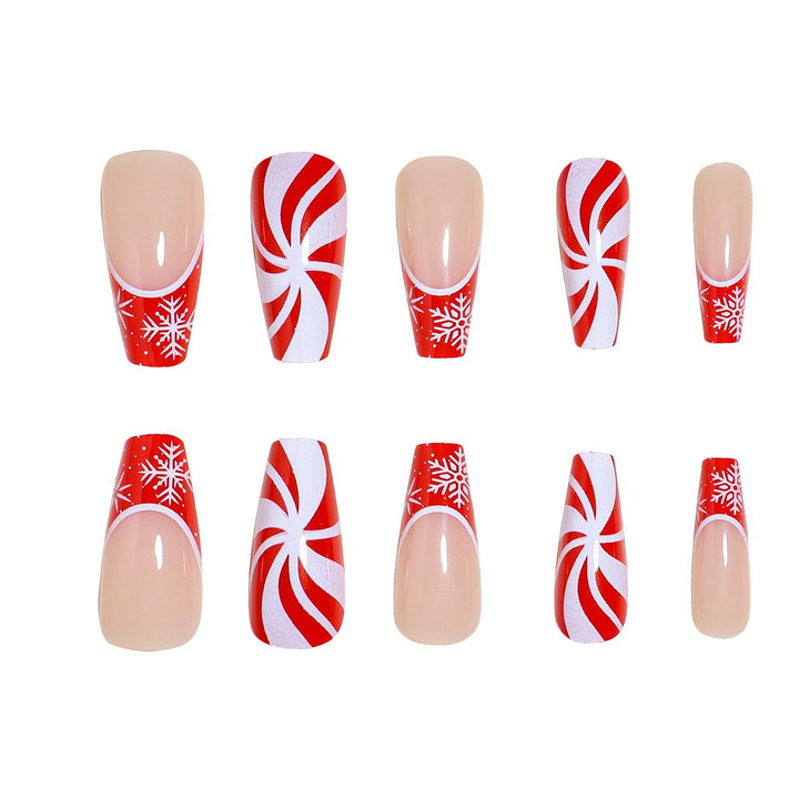 Premium Glossy Glittering Almond-Shaped Press-On Nails Kalsten