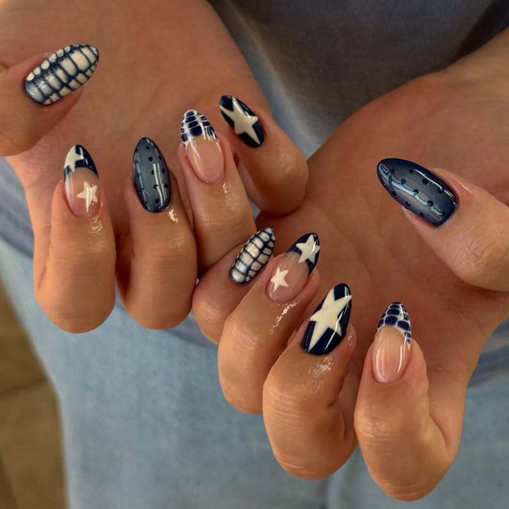 Acrylic Nail Set with Fashionable Star Design Kalsten
