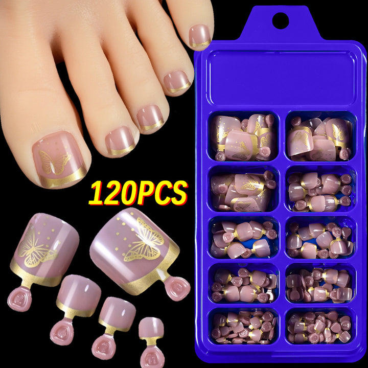 Floral Articulate Press-On Toenail Set Kalsten