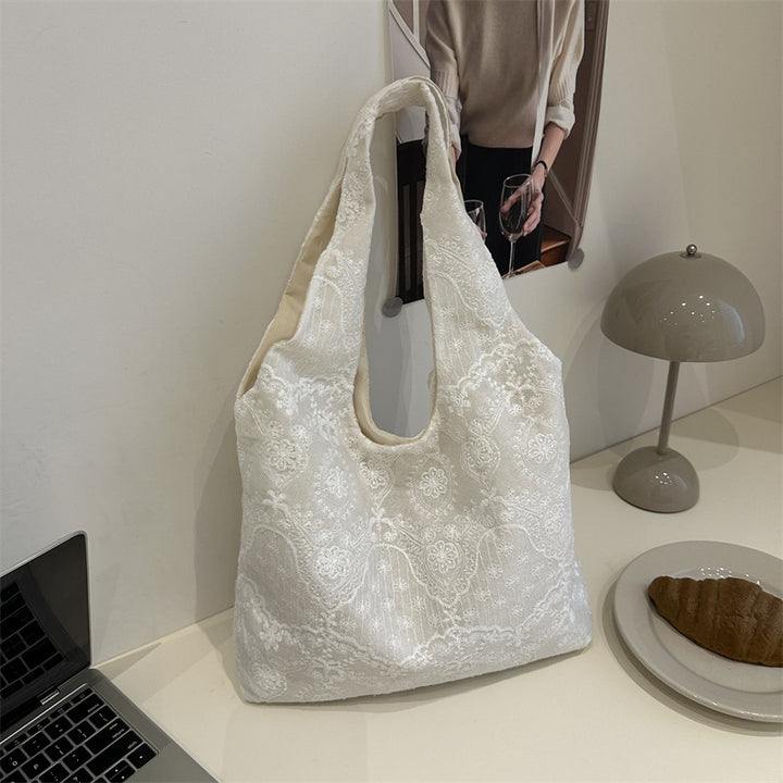 Elegant Lace-Trimmed Shoulder Bag Kalsten