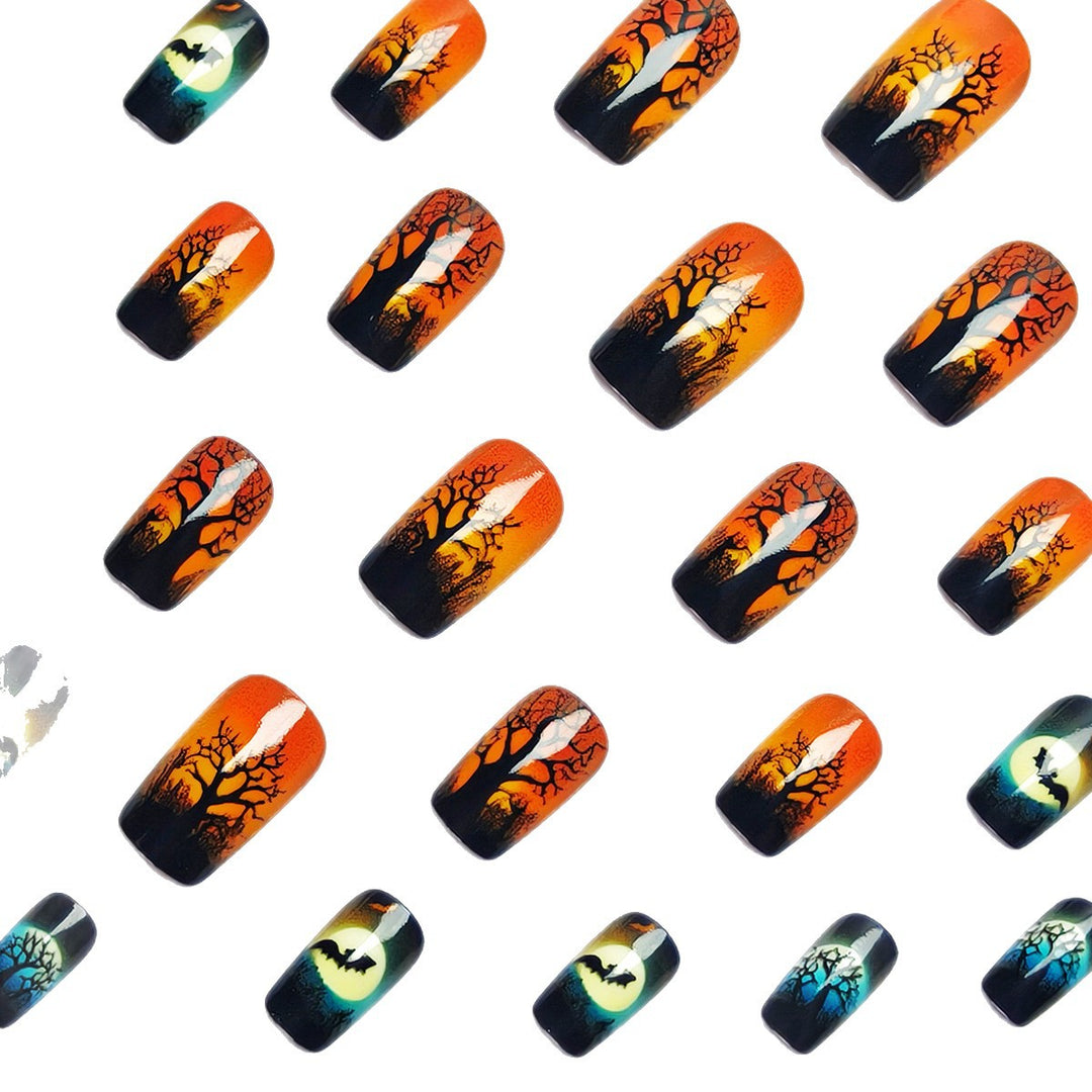 Artificial nails with autumnal creepy design Kalsten