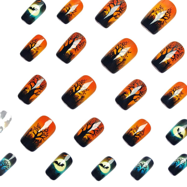 Artificial nails with autumnal creepy design Kalsten