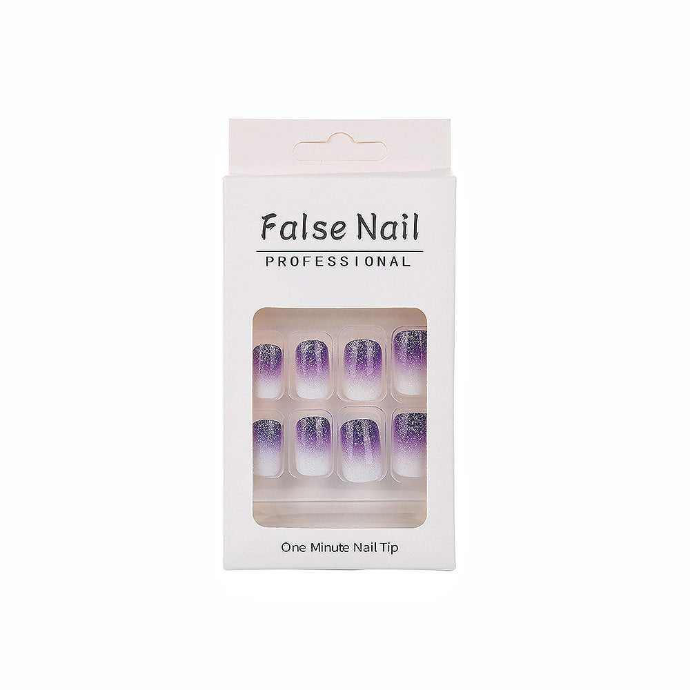 Glittering artificial nails with ombre effect Kalsten