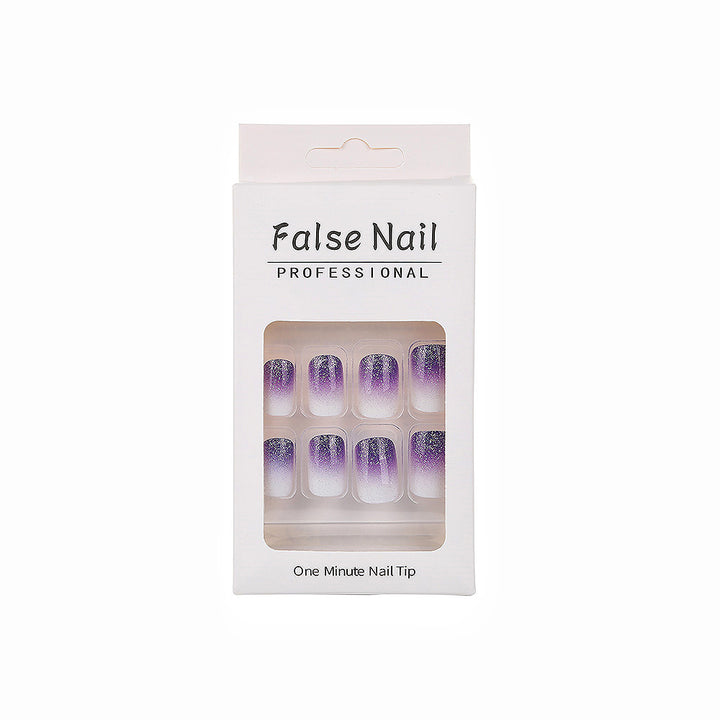 Glittering artificial nails with ombre effect Kalsten