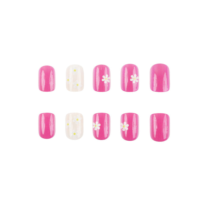 Floral Embellished Gel Nail Art Set Kalsten