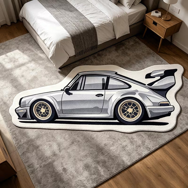 Racing Car-Themed Area Rug
