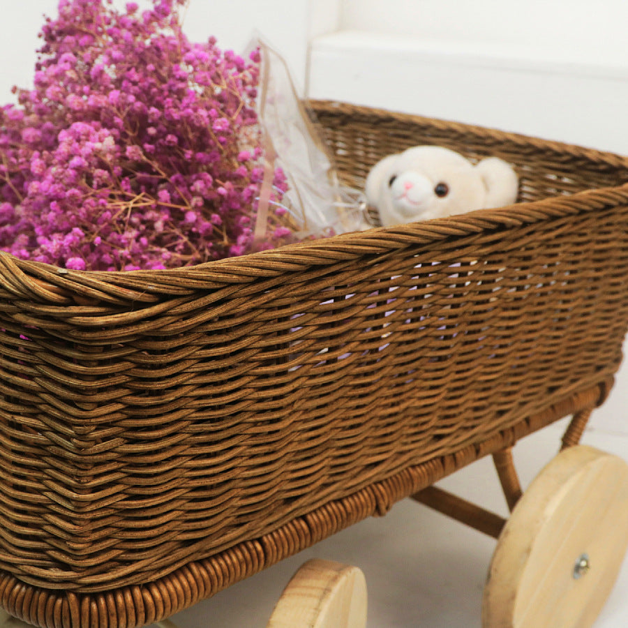 Handcrafted Woven Storage Cart Kalsten