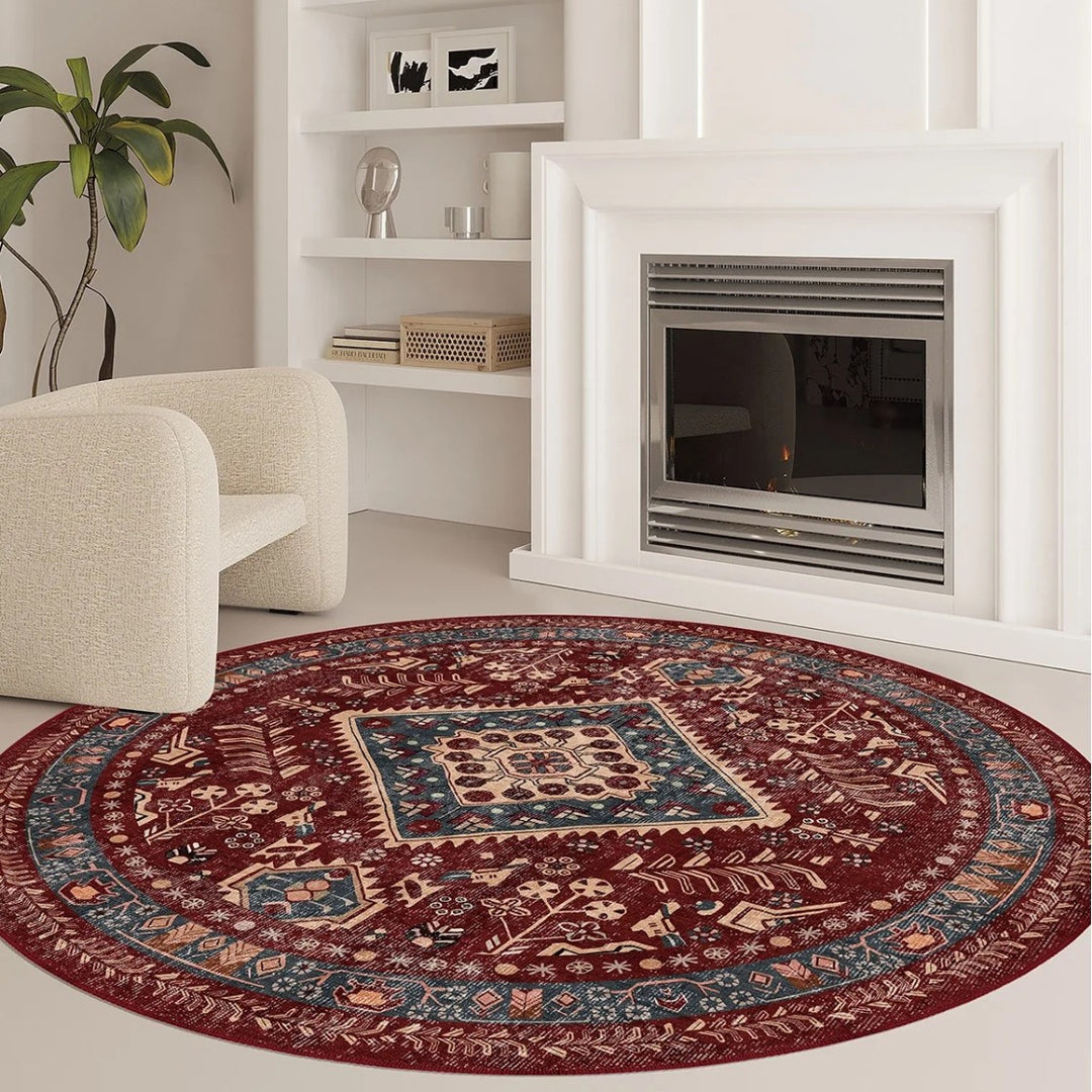 Vintage-Inspired Geometric Area Rug