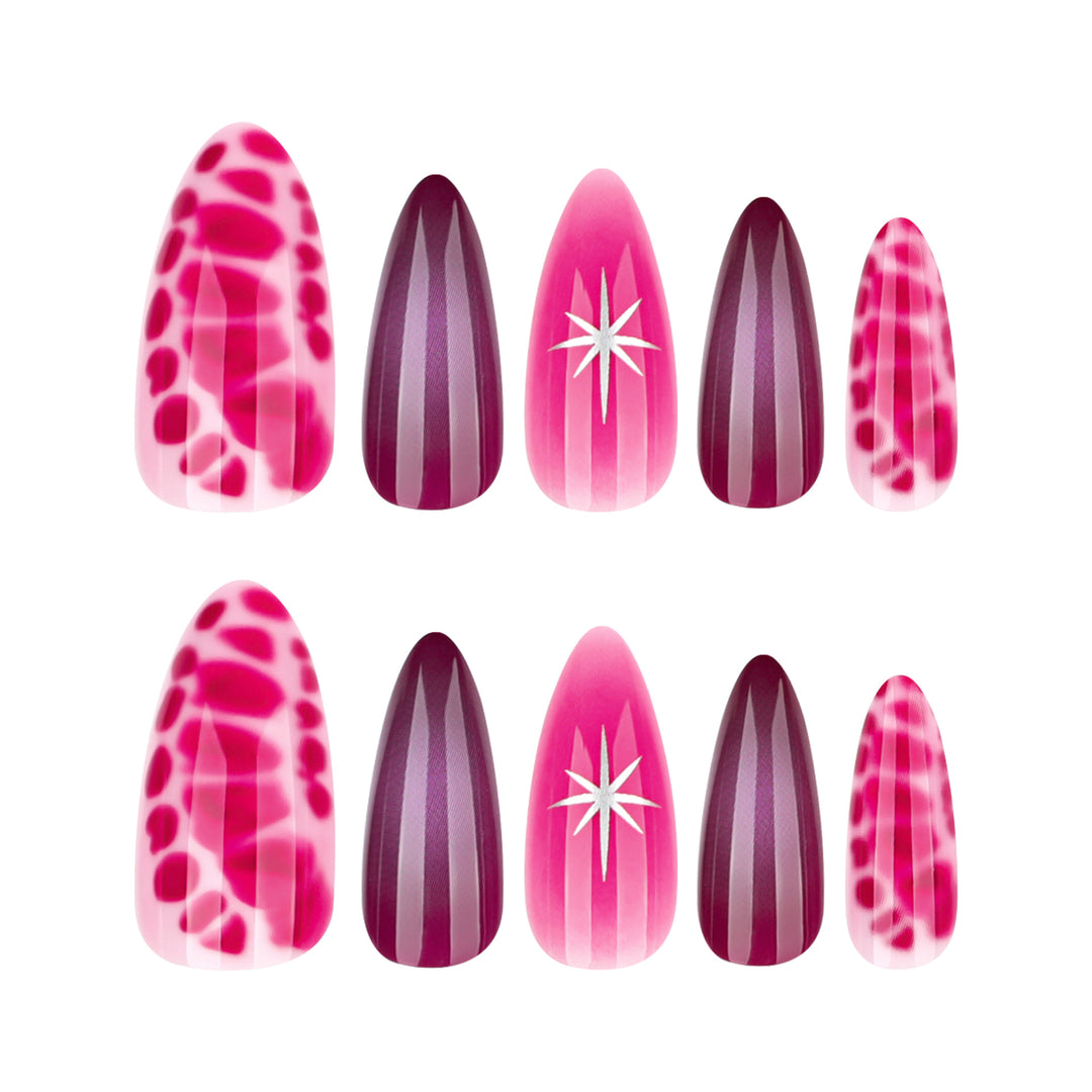 Artistic stiletto nails with elegant gradient and delicate accents Kalsten