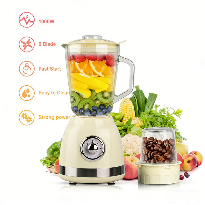 Premium Glass Jar Blender with Multi-Speed Control Kalsten