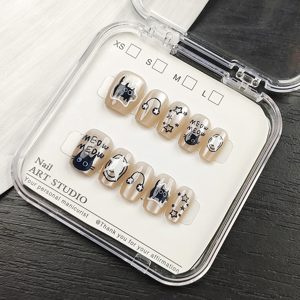 Artificial nail tips with shimmering design Kalsten