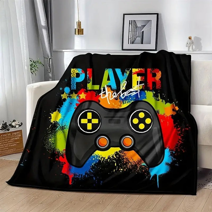 Gaming-Themed Fleece Blanket