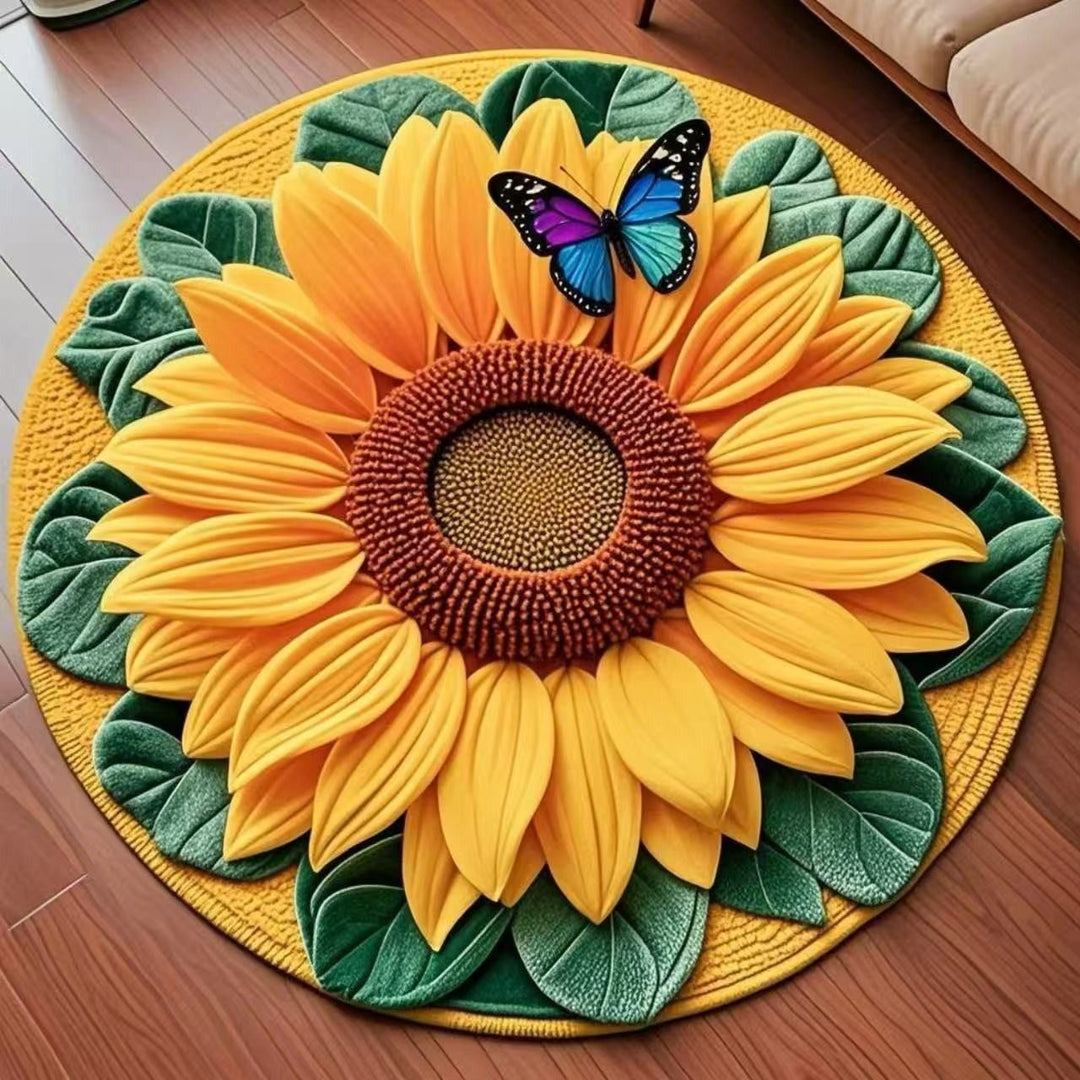 Plush Sunflower Decorative Area Rug Kalsten