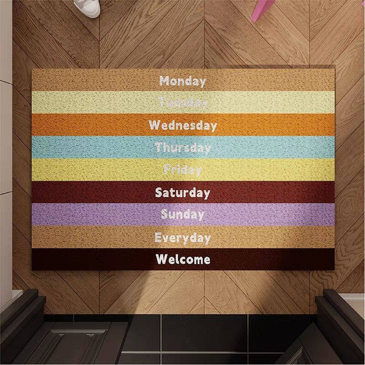 Colorful Days of the Week Doormat Kalsten