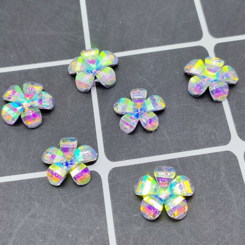 Delicate acrylic flower appliqués Kalsten
