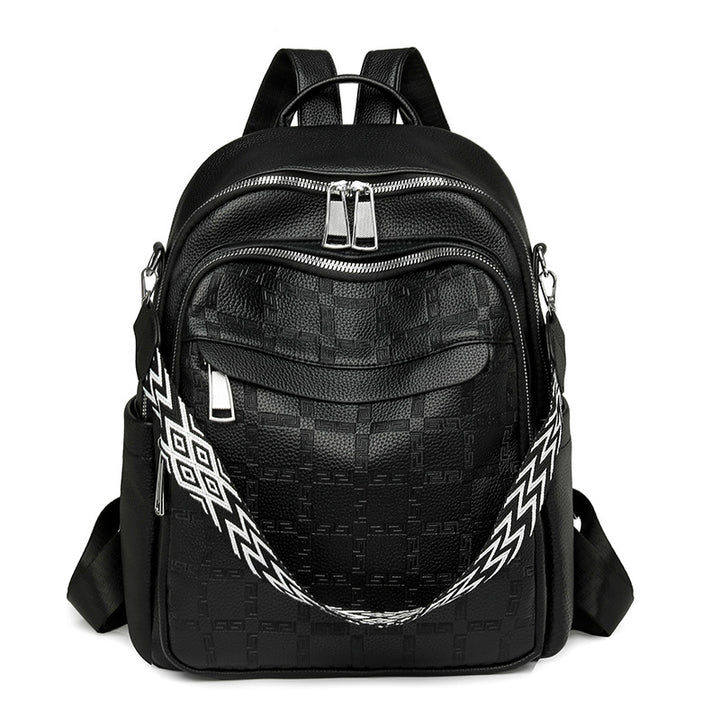 Versatile Textured Backpack with Multiple Compartts Kalsten