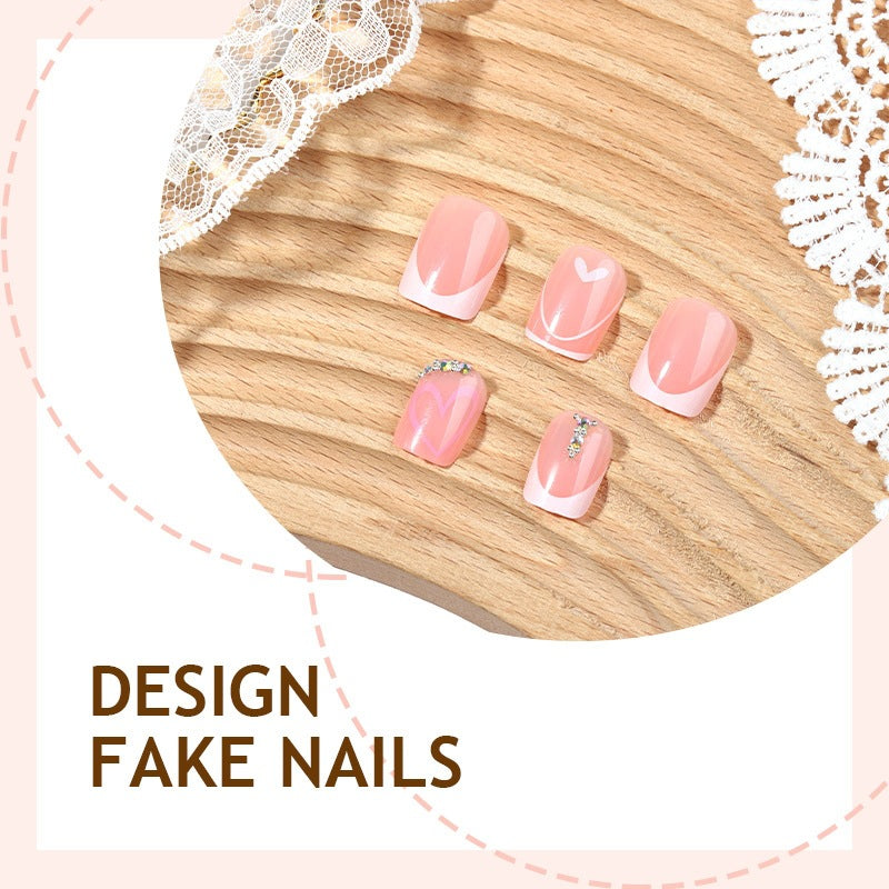 Artificial nail set with elegant design and sparkling accents Kalsten