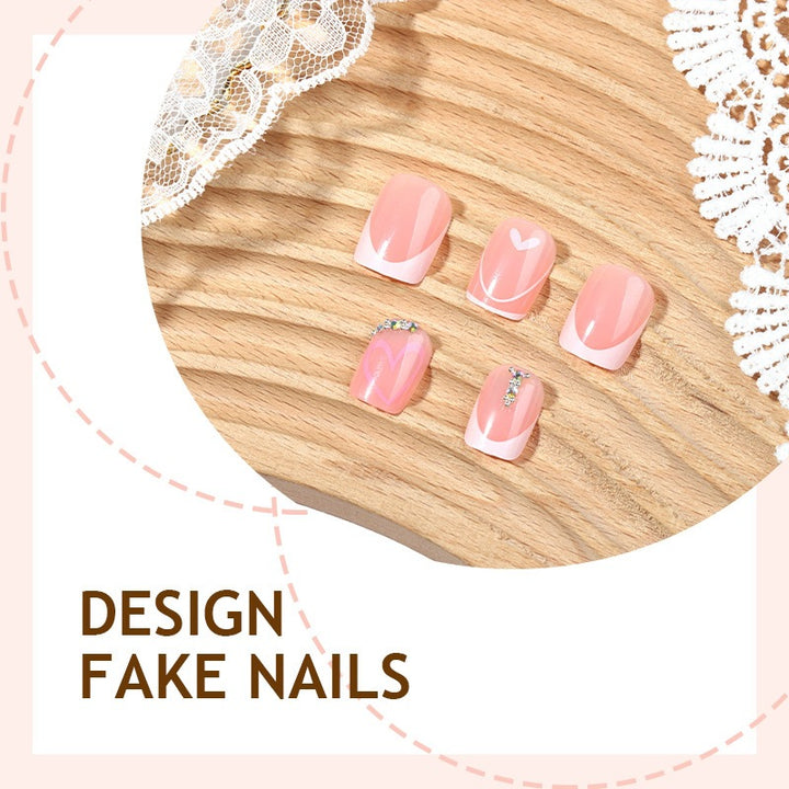 Artificial nail set with elegant design and sparkling accents Kalsten
