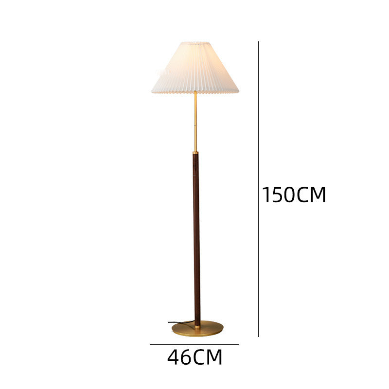 Contemporary Floor Lamp with Pleated Shade