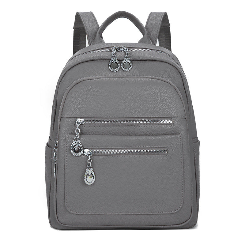 Stylish Multi-Pocket Leather Backpack Kalsten