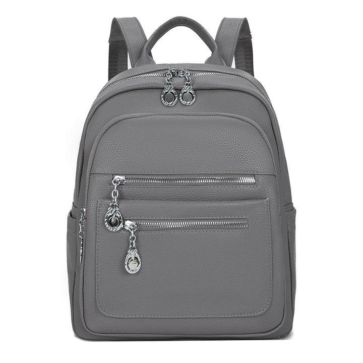 Stylish Multi-Pocket Leather Backpack Kalsten