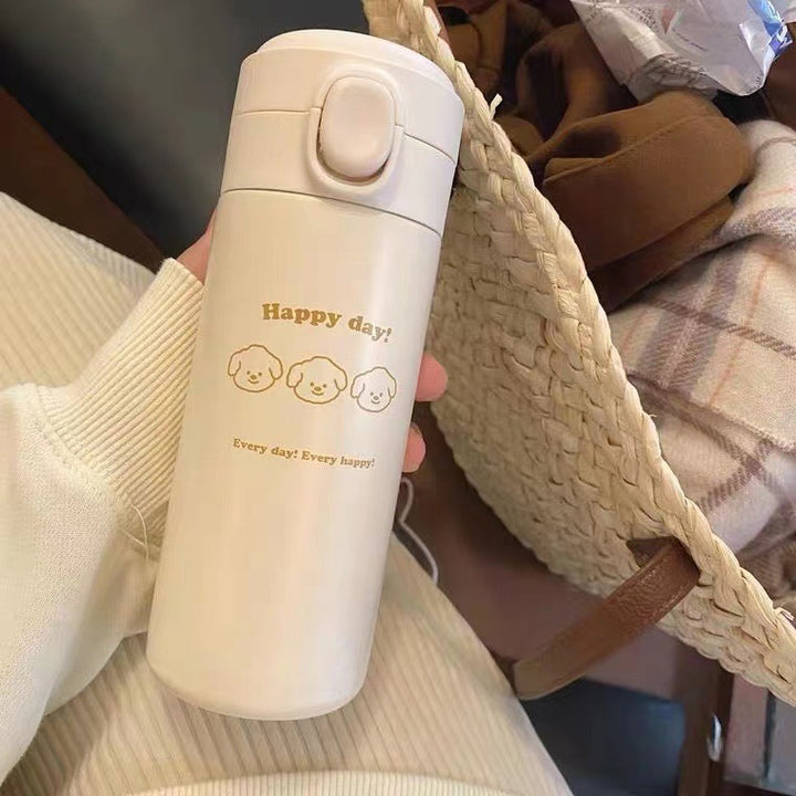 Women Insulated Water Bottle with Cute Bear Design Kalsten