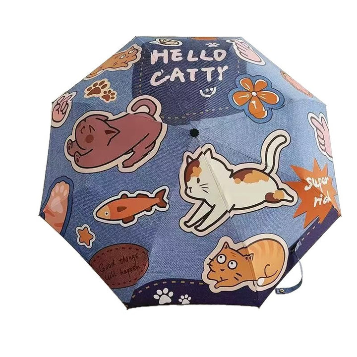 Ladies Folding Umbrella with Cute Dog Designs Kalsten