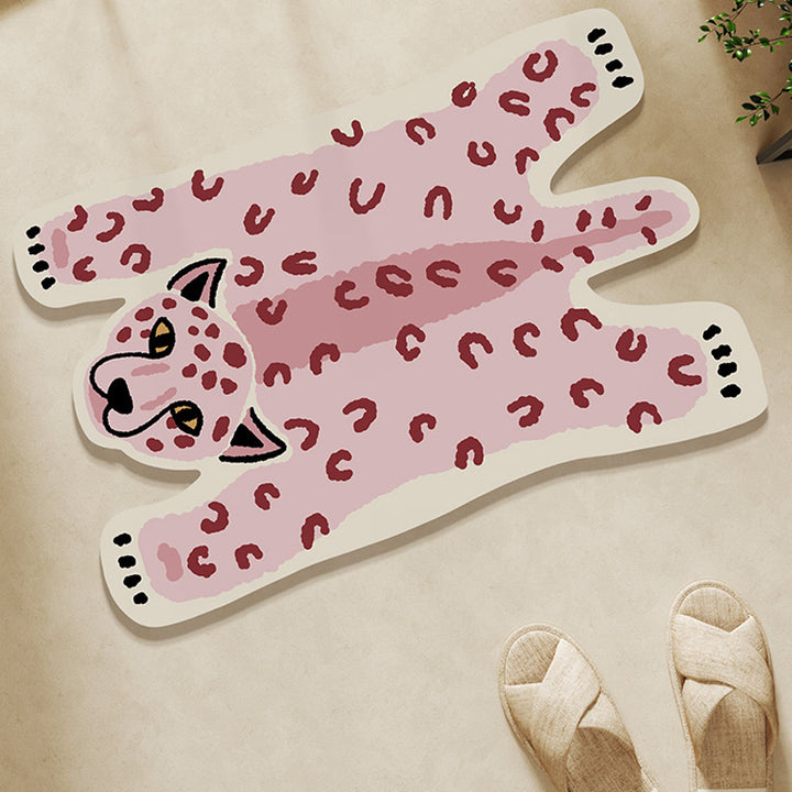 Playful Animal Design Bath Mat