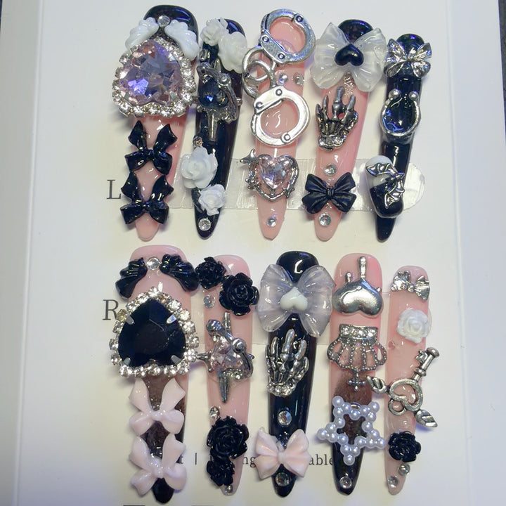 Decorative Gothic-Themed Press-On Nails