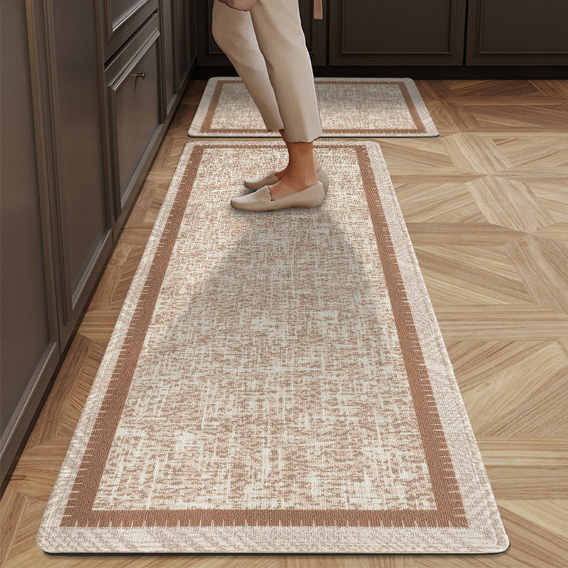 Floral Border Kitchen Runner Mat