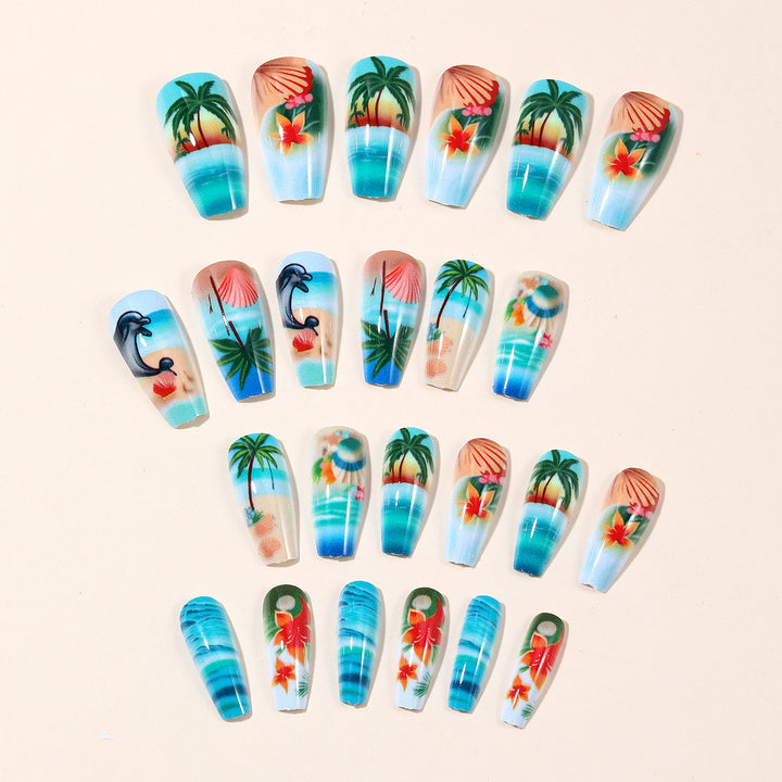 Ocean-Inspired 3D Nail Art Extensions Kalsten