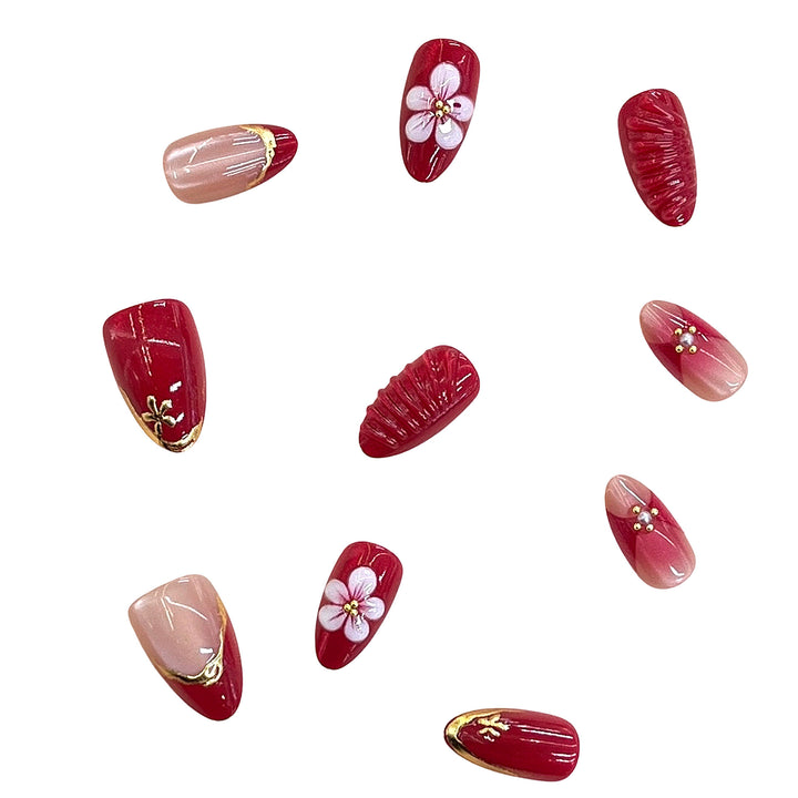 Artistic Cherry Blossom Design Press-On Nails Kalsten