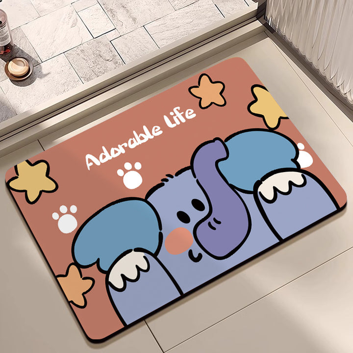 Mermaid-Themed Memory Foam Bath Mat Kalsten
