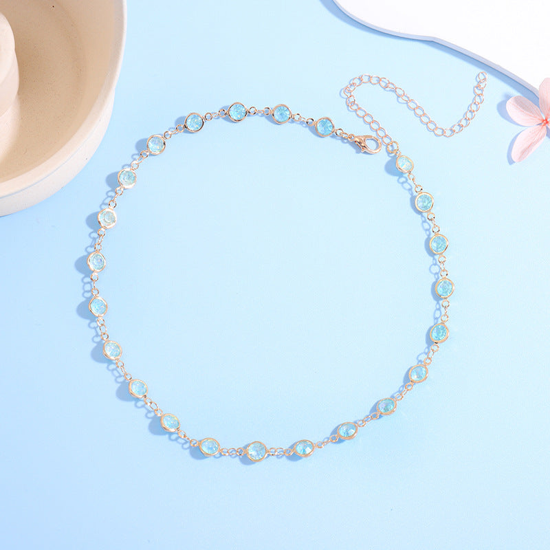 Sparkling Crystal Choker Necklace Kalsten