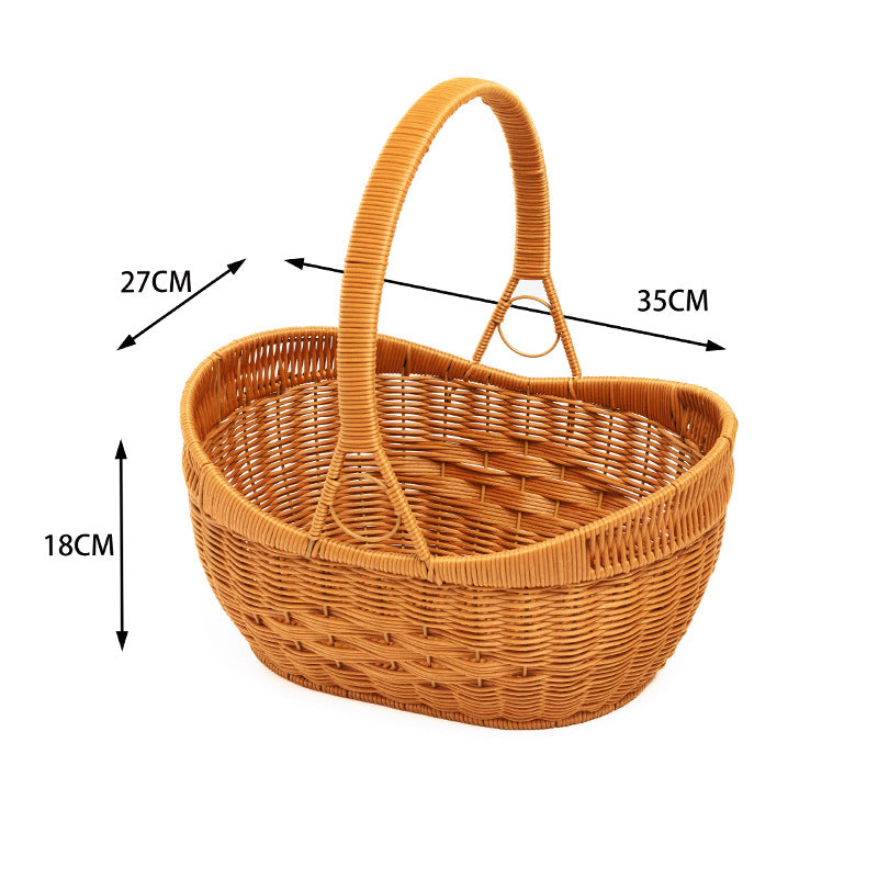 Woven Rattan Utility Basket Kalsten