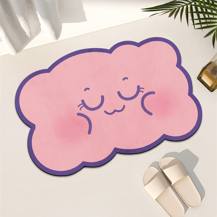 Playful Cloud-Shaped Bath Mat