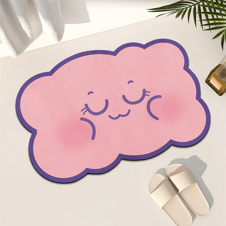 Playful Cloud-Shaped Bath Mat