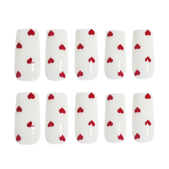 Artistic Heart-Themed Press-On Nail Set Kalsten