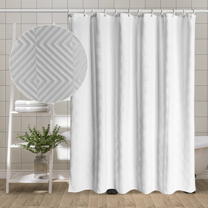 Textured Waterproof Shower Curtain Kalsten