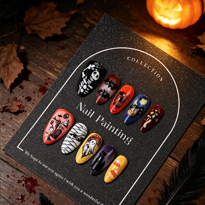 Halloween-Themed Press-On Nail Art Set Kalsten